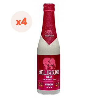 4x Cerveza Delirium Red Botellin 8° 330cc,hi-res