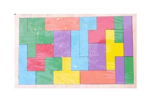 Tetris Portátil De Madera Rompecabezas Mediano,hi-res