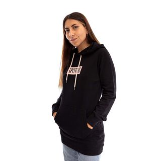 Polerón hoodie long fit canguro mujer negro Spitfire,hi-res