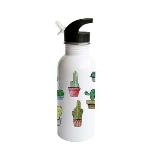 Botella para agua acero inoxidable 600ml cactus Paper Home,hi-res