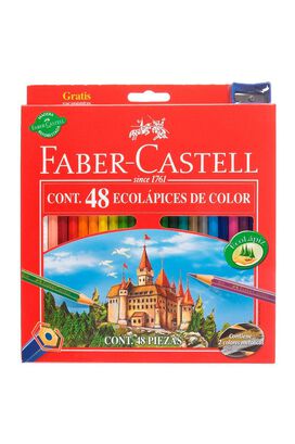 Eco Lápices De Color Faber-Castell x48 Colores + Sacapuntas,hi-res