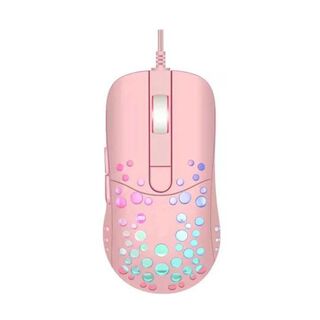Mouse Gamer Rosado Con Luces LED,hi-res