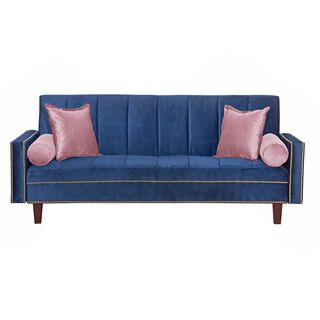 Futon Sofa Cama Vanguardia 200 x110 Azul - Rosa,hi-res