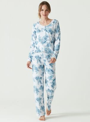 Pijama de mujer Cuore Blanco Estampado,hi-res