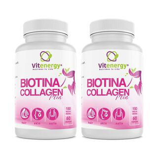 Biotina + Colágeno Verisol Plus - Vitaminas Cabello, Piel, Uñas. Pack x 2 - Fórmula 8 Componentes. ,hi-res