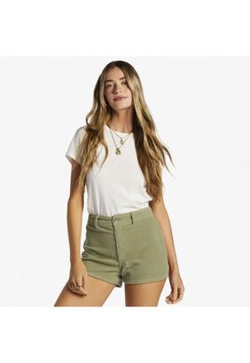 Short Free Fall Dnst Verde Mujer,hi-res