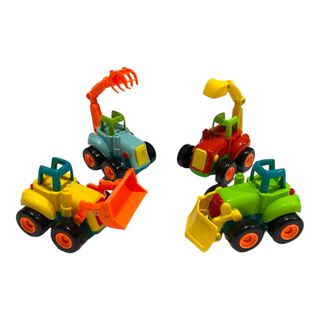 Set 4 camiones juguetes retroexcavadora juguete niño ,hi-res