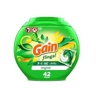 Detergente de ropa Capsulas Flings Original 42 pods Gain,hi-res