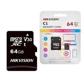 Memoria Micro Sd 64gb Hikvision Shdc Clase 10 + Adaptador,hi-res