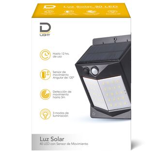 Luz Solar 40 Leds Datacom Pronobel,hi-res