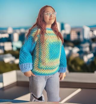 Sweater crochet mujer, tejido a mano,hi-res