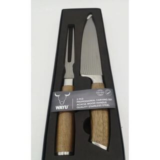      Cuchillo + Tenedor Acero Inoxidable Wayu,hi-res