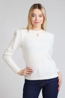 Sweater Angora Lurex Crudo Tentation,hi-res
