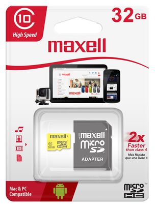 Tarjeta Micro SD Maxell 32GB CLASE 10,hi-res