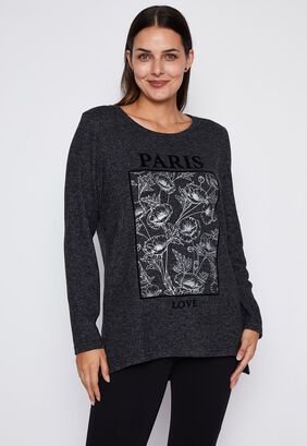 Sweater Mujer Gris París Family Shop,hi-res