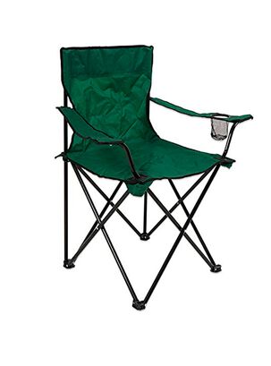 2 Sillas plegable camping con portavaso verde,hi-res
