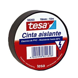 Cinta Adhesiva Aislante Tesa Negra 18mm x 10mts,hi-res