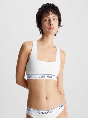 Bralette con logo Blanco Calvin Klein QF7185-110,hi-res