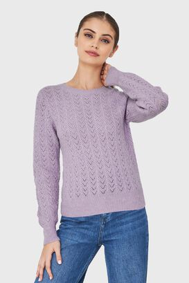 Sweater Punto Fantasía Lurex Lila Nicopoly,hi-res