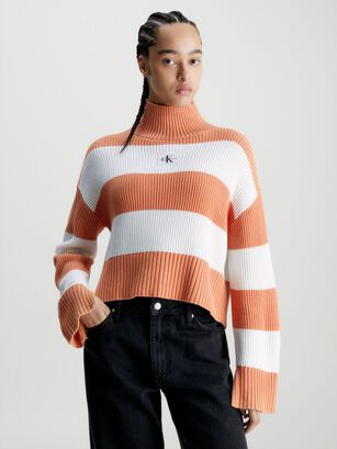 Sweater Label Chunky Naranja,hi-res