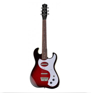 Guitarra Eléctrica Danelectro Red Sparkle Burst 63Dano,hi-res