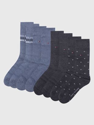 Pack De 4 Pares Socks Multi Print Azul Tommy Hilfiger,hi-res
