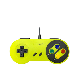 Control Amarillo Super Nintendo Colores Con Cable USB,hi-res