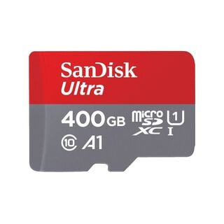 Tarjeta microSDXC SanDisk Ultra, 400 GB UHS-I, Class 10 / Speed Class 1, Incluye Adaptador SD,hi-res