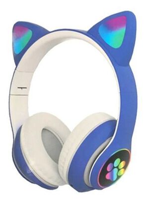 Audífonos Inalámbricos Cat Azul Gato Luces Rgb,hi-res