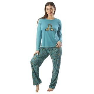 Pijama Mujer Gamuza Polycotton Jirafa,hi-res