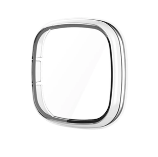 Protector Carcasa Con Vidrio para Fitbit Versa 3 / Sense -Transparente,hi-res