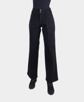 Jeans color wide leg negro,hi-res