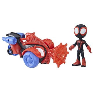 Figura de Acción Spidey And Friends Miles Morales Spider-Man, Set Tecno-moto,hi-res
