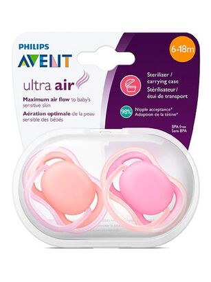 2 Chupetes Ultra Air lisos 6-18 meses Pink,hi-res