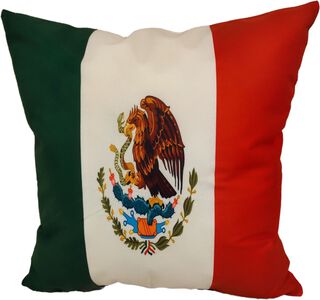 Cojín Felpa 45x45 cm Extra Suave De La Bandera De México ,hi-res