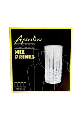 Set 4 Vasos Mix Drinks Vintage Glasso,hi-res