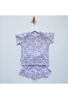 Pijama Eyy 2 piezas remera y short de niña modelo conejo rosa,hi-res