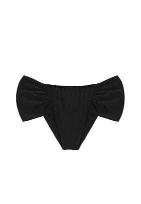 Bikini calzón con laterales drapeados negro,hi-res