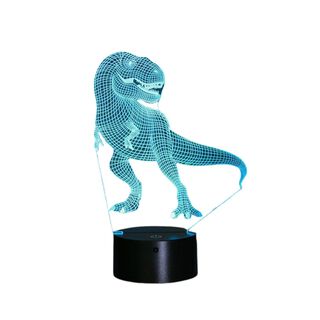 Lámpara de noche espantacuco 3D Rex Multicolor,hi-res