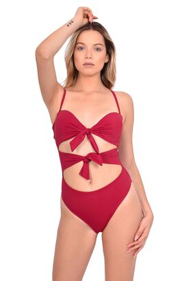 Trikini con doble nudo color rojo,hi-res