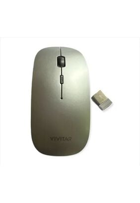 Mouse Vivitar Inalámbrico 1600dpi Dongle USB Plata,hi-res