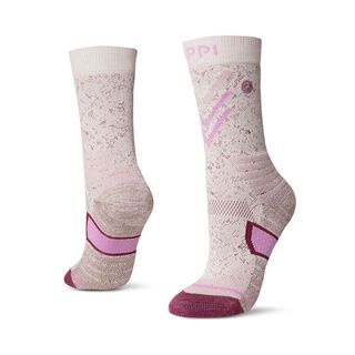 Calcetin Mujer Little Line Trekking Socks Mid Melange Crema Lippi,hi-res