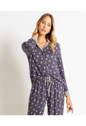 Pijama Dreamy Largo Soles Gris,hi-res