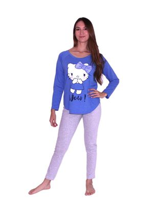 Pijama Mujer Algodón Hello Kitty S1021262-84,hi-res