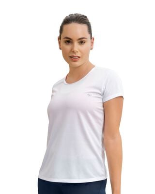 Camiseta deportiva de secado rápido y silueta semiajustada 195324 Blanco,hi-res