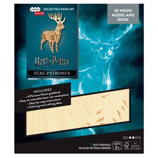 Harry Potter Stag Patronus Libro y Modelo Armable En Madera,hi-res
