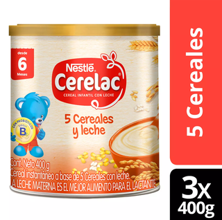 Cereal Infantil CERELAC® 5 Cereales 400g Pack X3Por Nestlé,hi-res