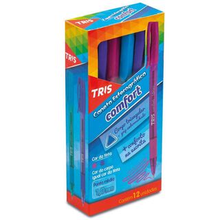 Bolígrafo Tris comfort 12 unidades. 3 colores,hi-res