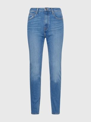 Jeans Skinny De Talle Alto Azul Tommy Hilfiger,hi-res