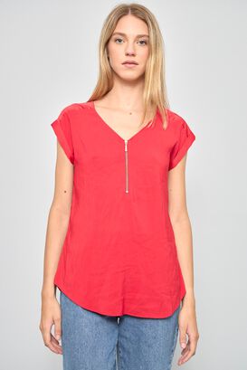Blusa casual  rojo express talla S 099,hi-res